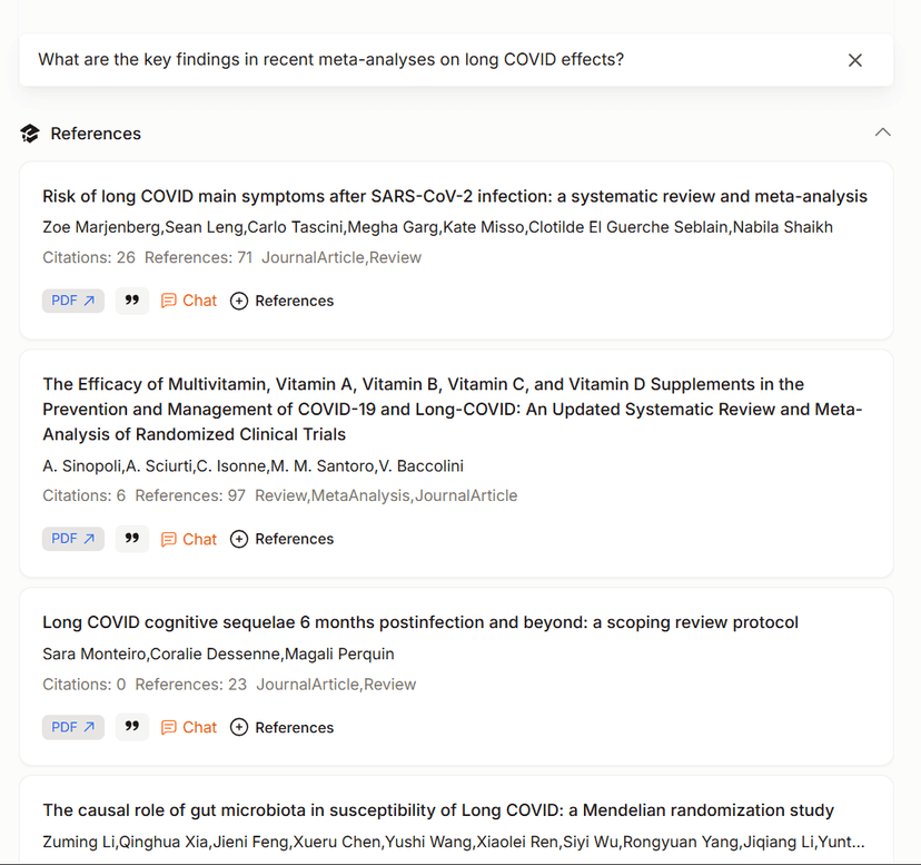 Paperguide academic search interface with research results for a topic query.