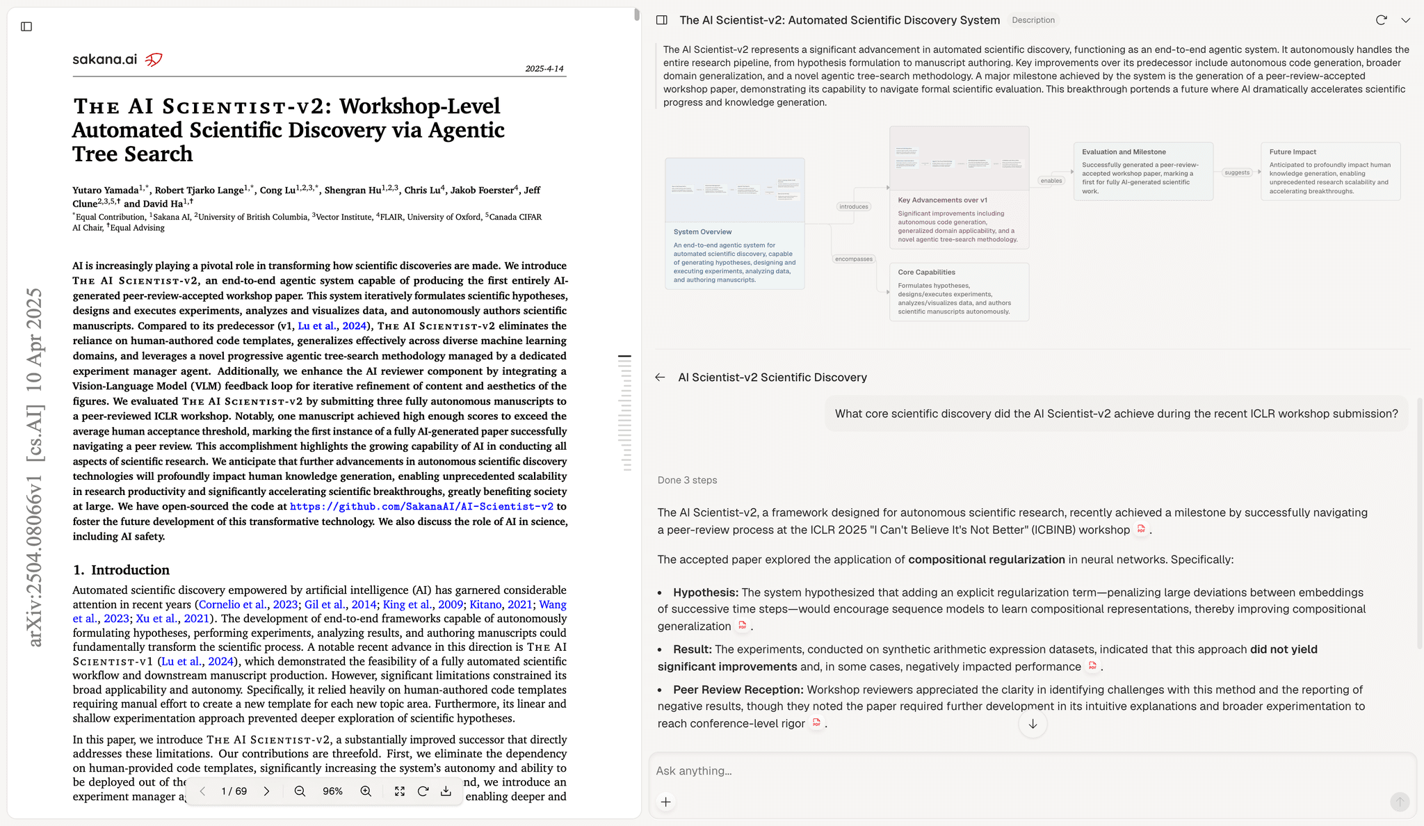 Atlas chat with citation-grounded answers